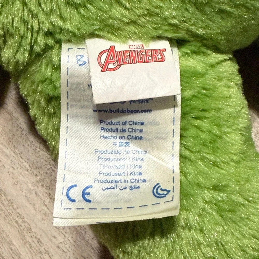 Marvel‎ Avengers Hulk Build A Bear Plush Green Superhero Stuffed Animal